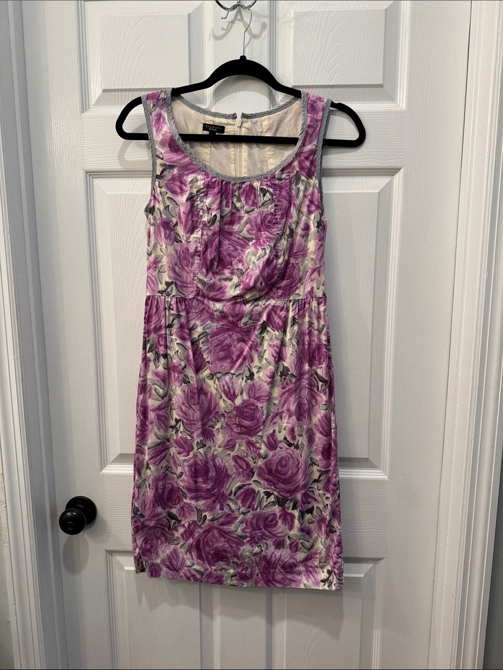 Talbots Pink Floral Scoop-Neck Midi Dress